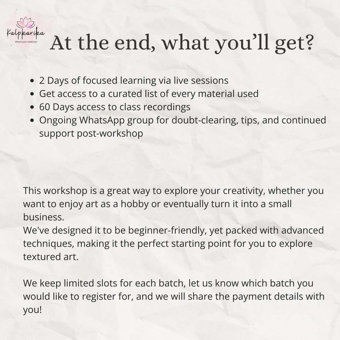 Textured Art - Workshop (Recorded)