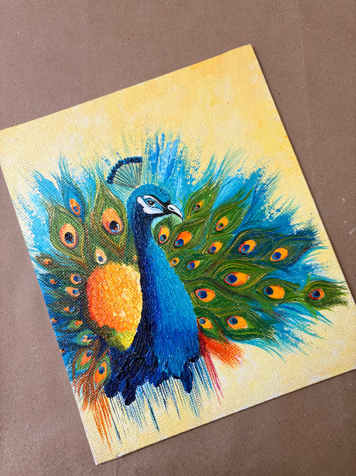 Knife Painting - Peacock Art (Recorded)