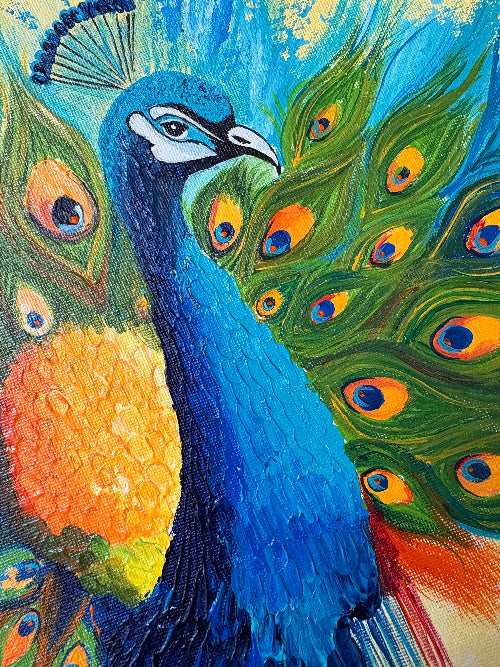 Knife Painting - Peacock Art (Recorded)