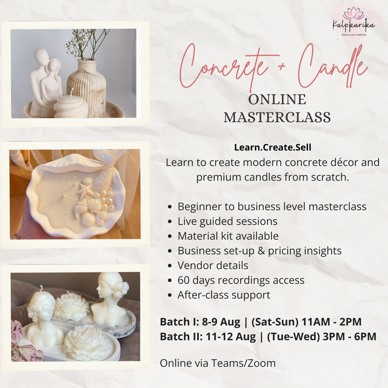 Concrete Art with Candle Making - Masterclass