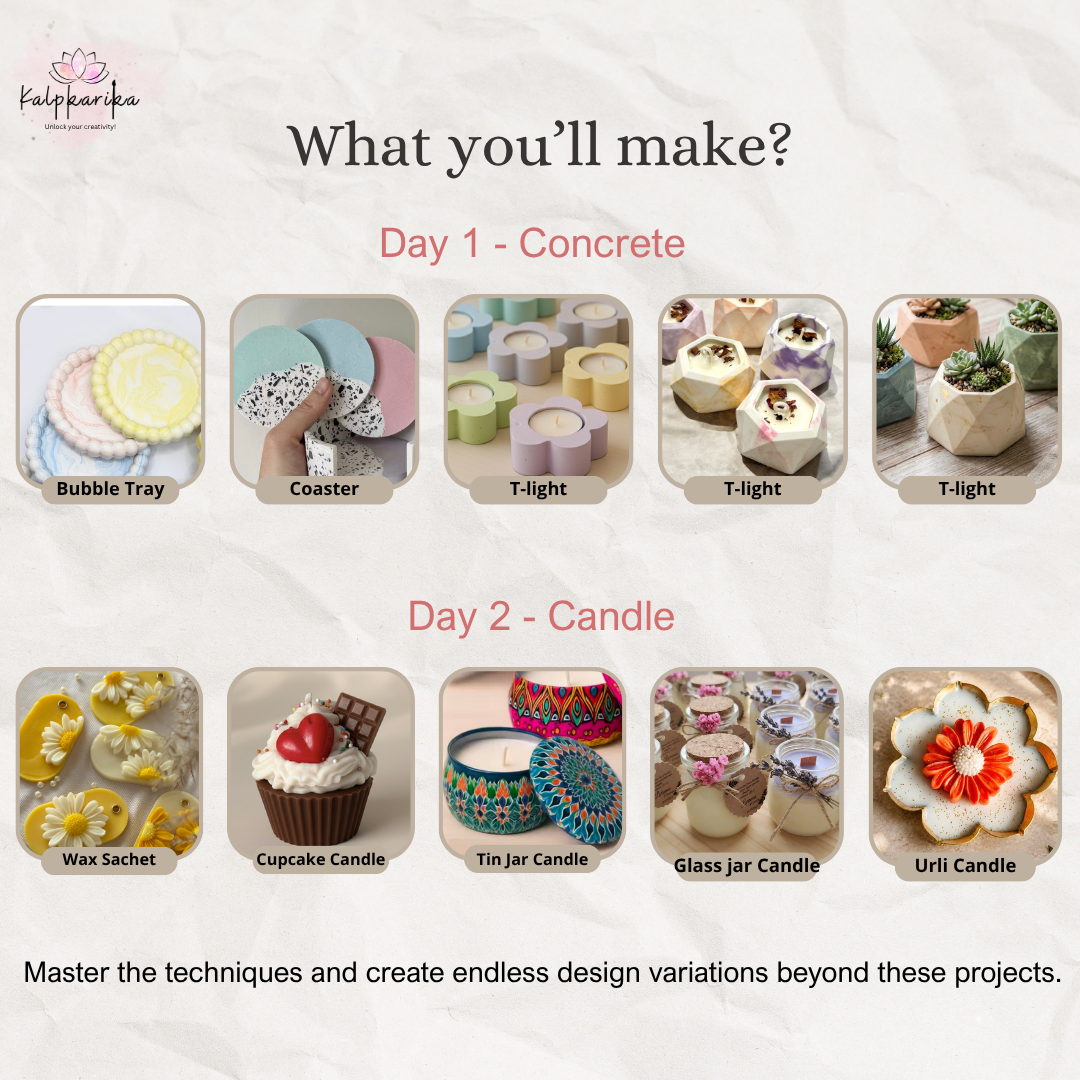 Concrete Art with Candle Making - Masterclass