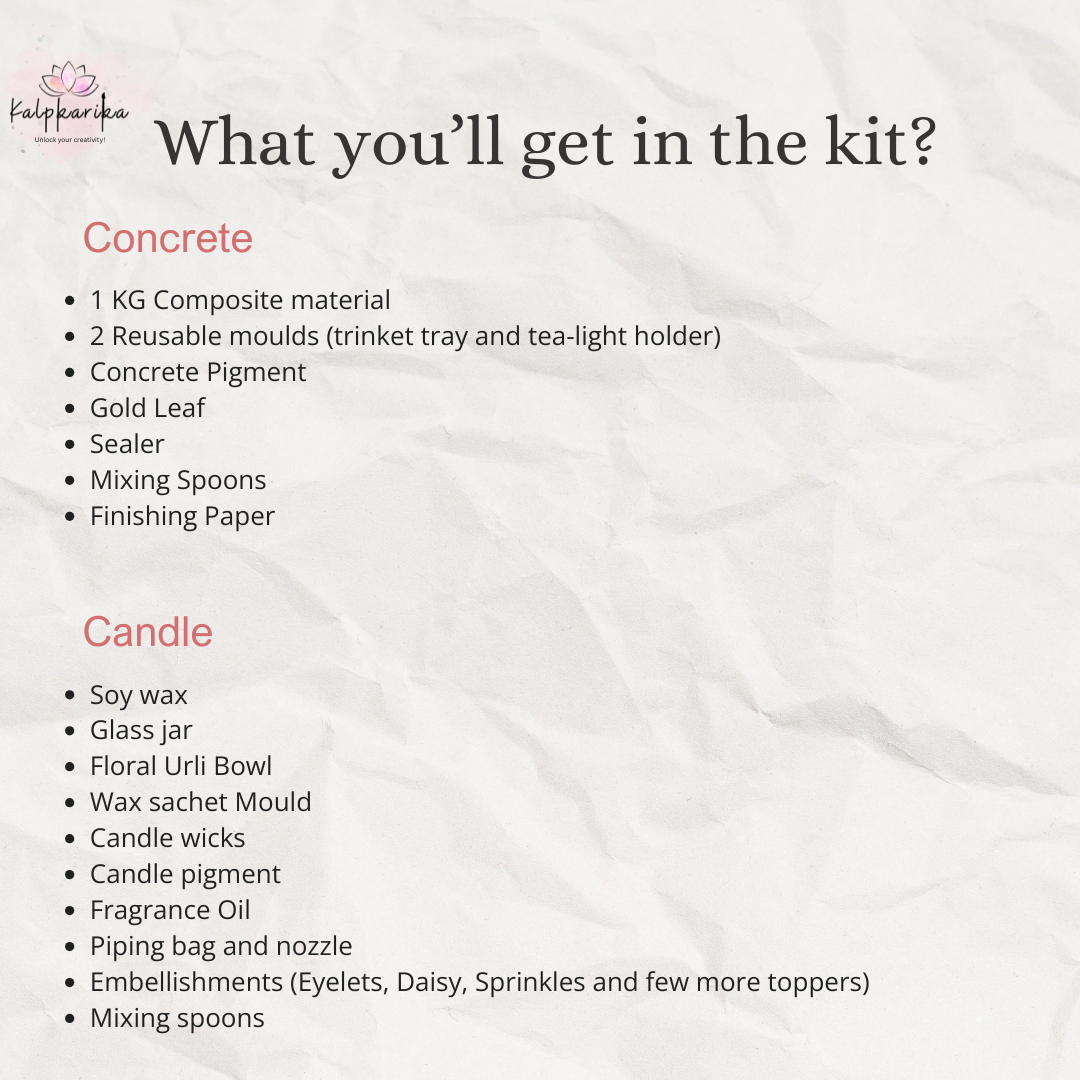 Concrete Art with Candle Making - 2 Day Masterclass (Recorded)