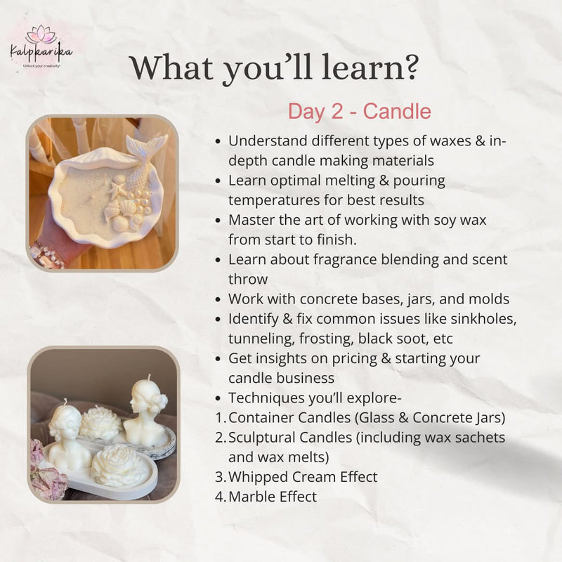 Concrete Art with Candle Making - Masterclass