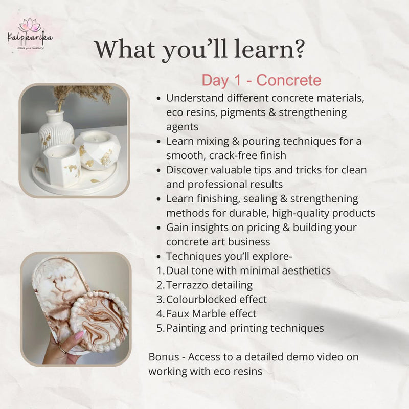 Concrete Art with Candle Making - Masterclass