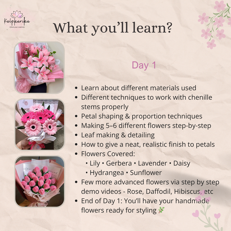 Chenille Flower Workshop