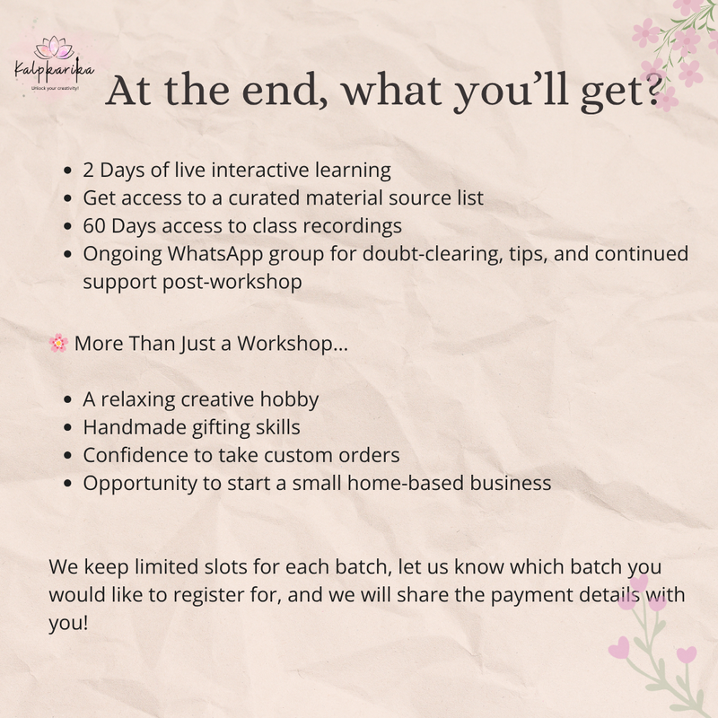 Chenille Flower Workshop