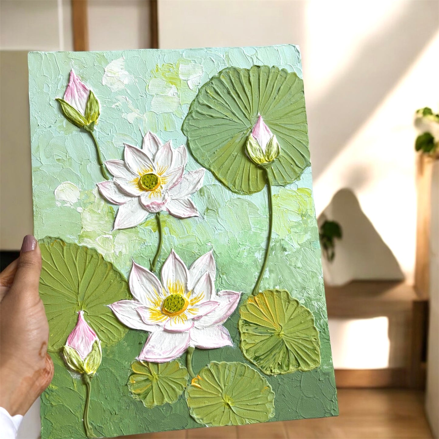 Textured Painting - Lotus Pond (Recorded)