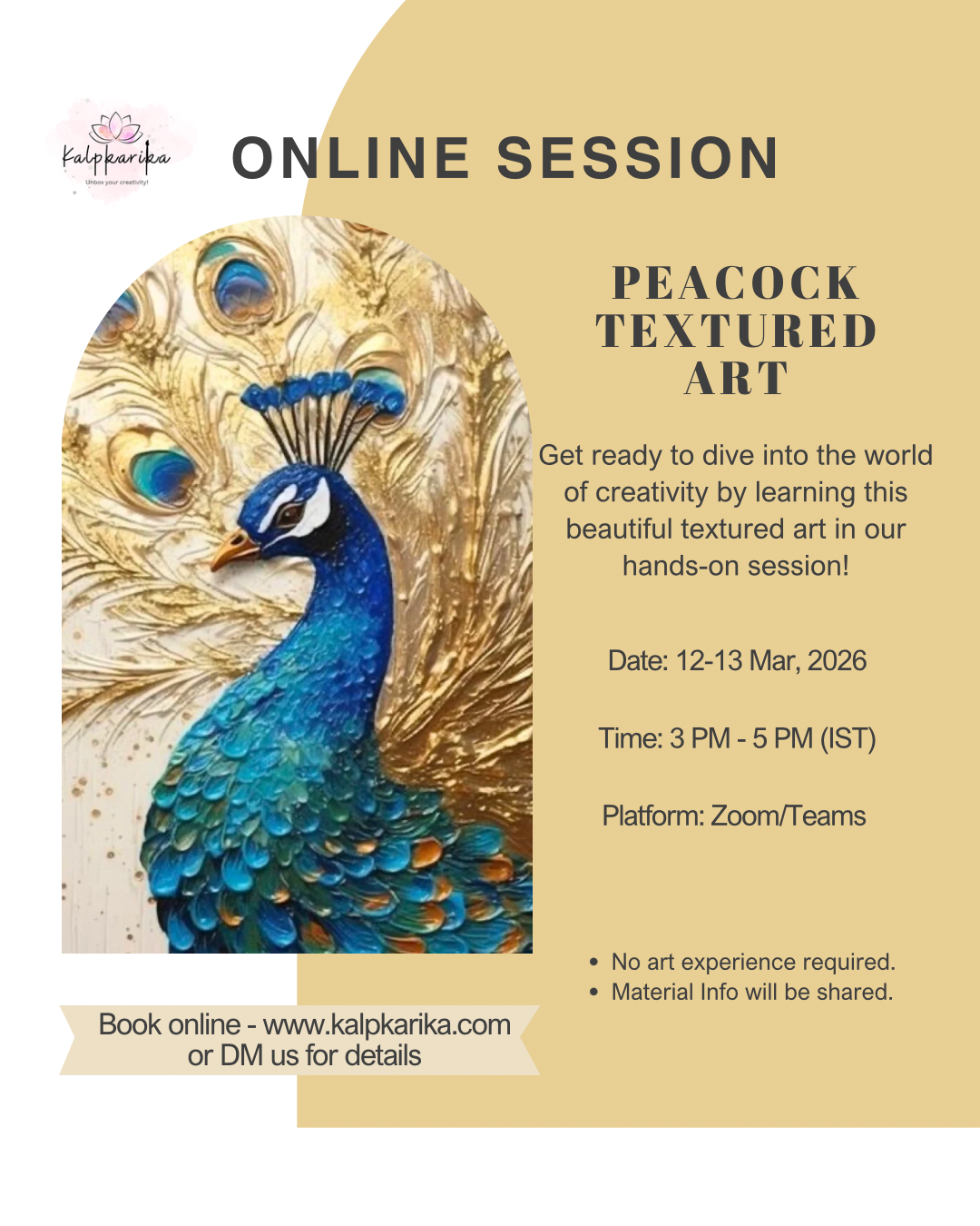 Peacock Textured Painting (Recorded)