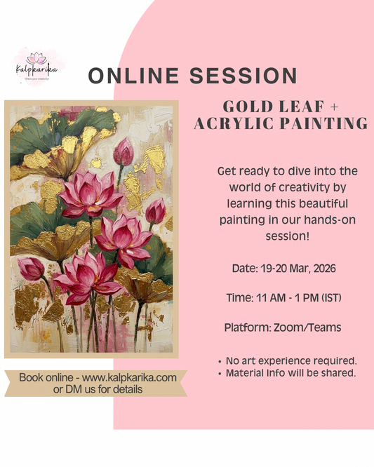 Gold Leaf + Acrylic Painting - Lotus Pond (19-20 Mar | 11AM-1PM)