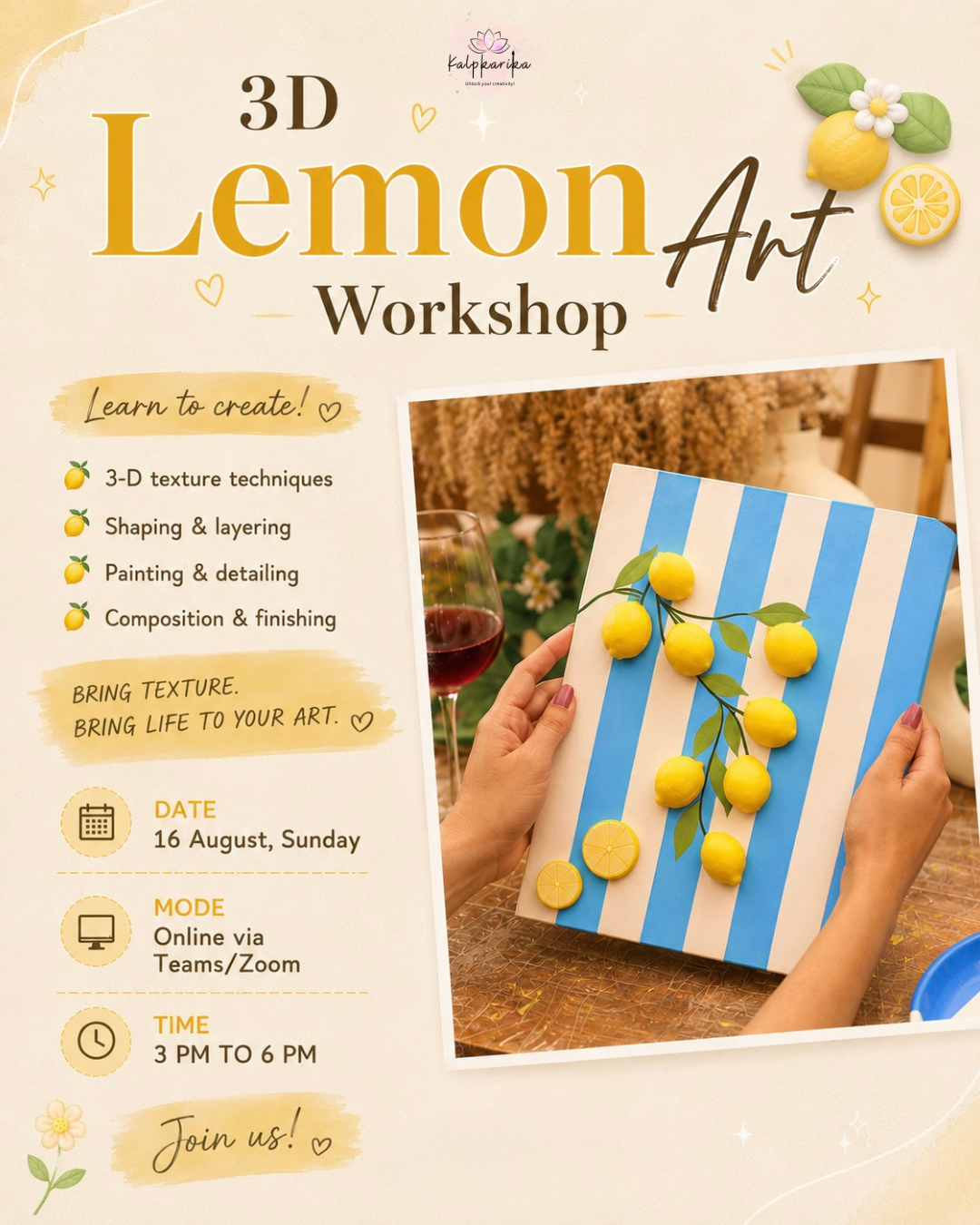 3D Lemon Art Workshop